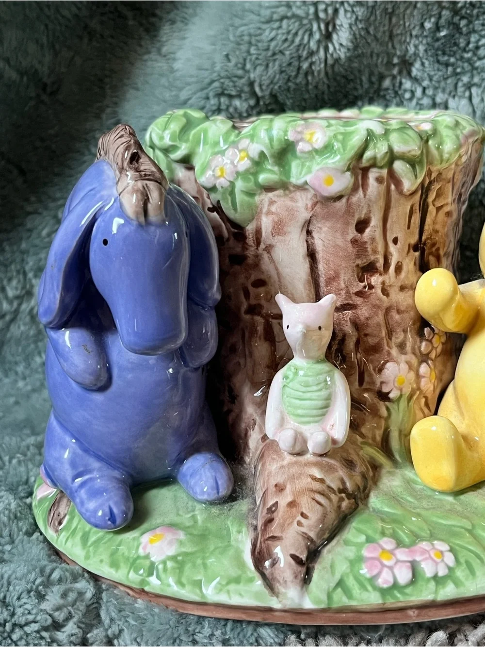 Vintage Disney White Ceramic Base Winnie the Pooh Figurine